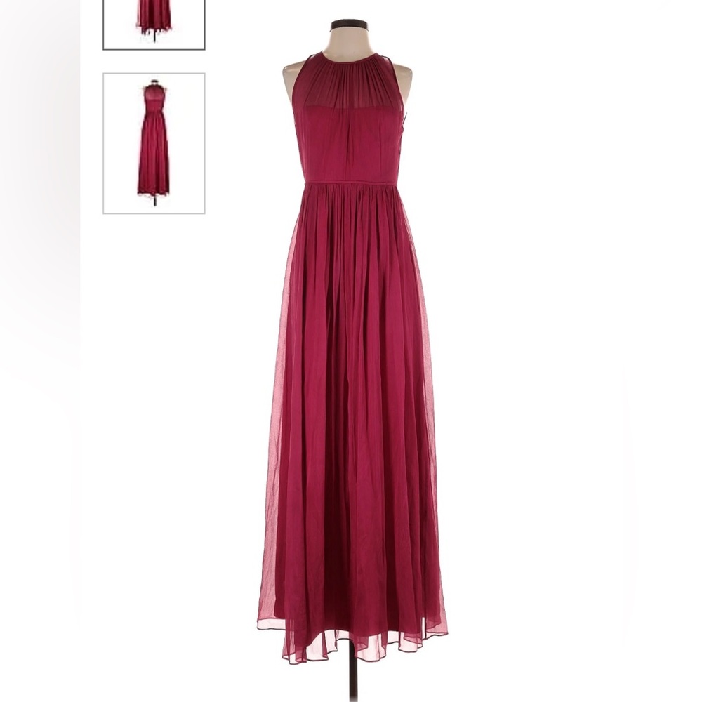 J Crew Silk Wine Colored Gown